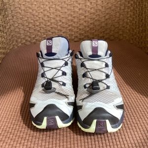 Solomon XA Pro 3D Hiking Boots. Blue/grey and lime green size 10